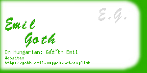 emil goth business card